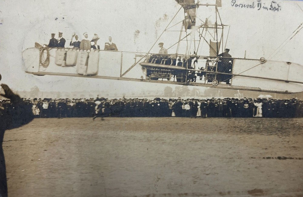 1910 Luftschiff Parseval in Dresden