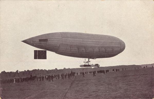 1910 Luftschiff Parseval in Dresden