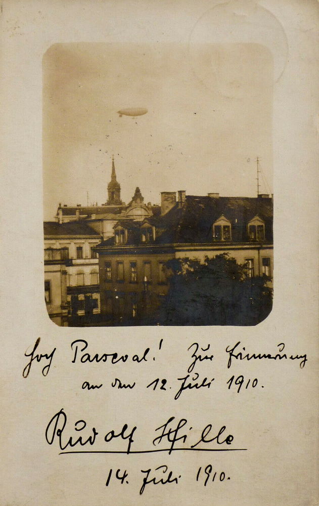 1910 Luftschiff Parseval in Dresden
