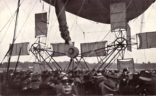 1910 Luftschiff Parseval in Dresden