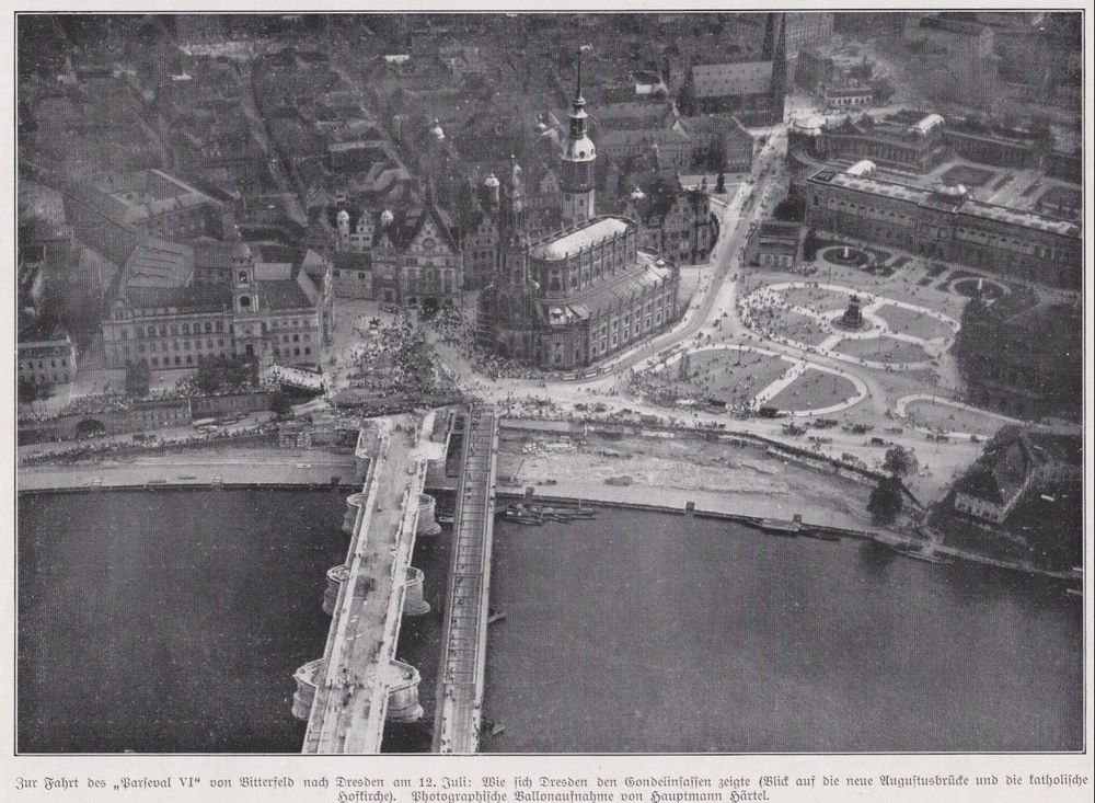 1910 Luftschiff Parseval in Dresden
