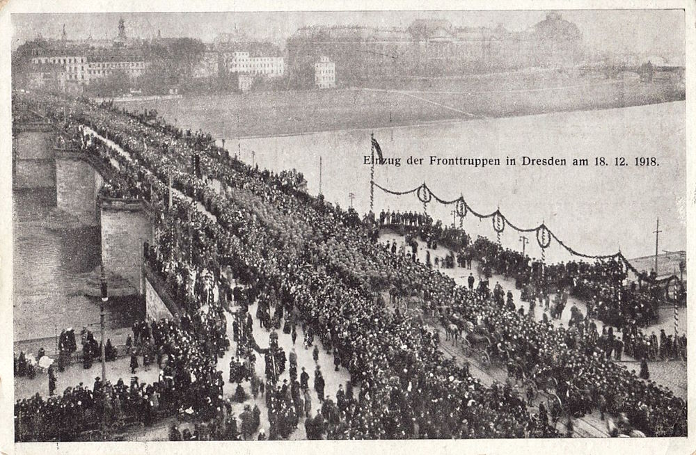 1918 Einzug der Fronttruppen