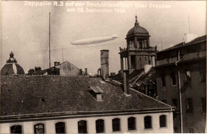 1924 Luftschiff ZR 3 auf Deutschlandfahrt