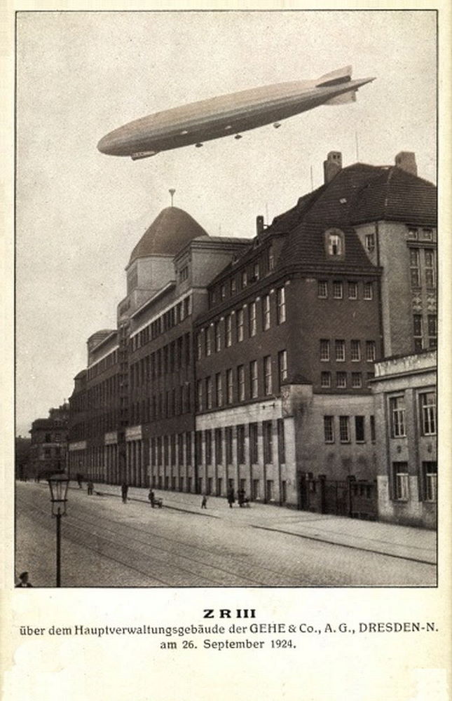 1924 Luftschiff ZR 3 auf Deutschlandfahrt