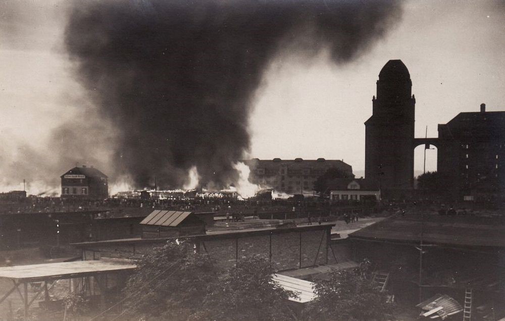 Brand der Hafenmühle