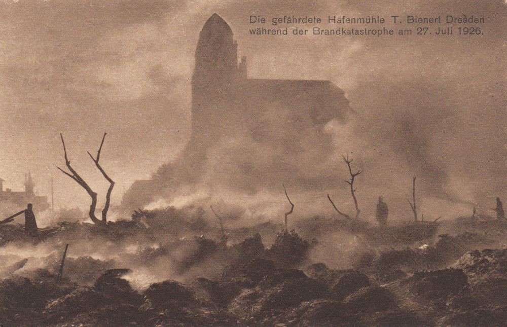 Brand der Hafenmühle