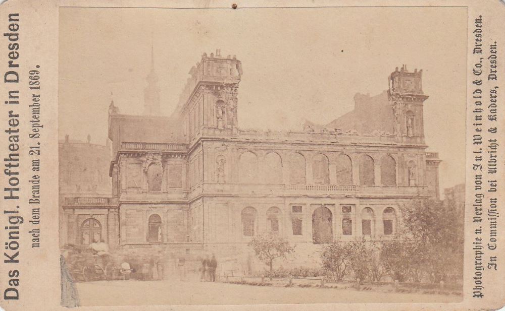 1869 Brand des Hoftheaters - danach