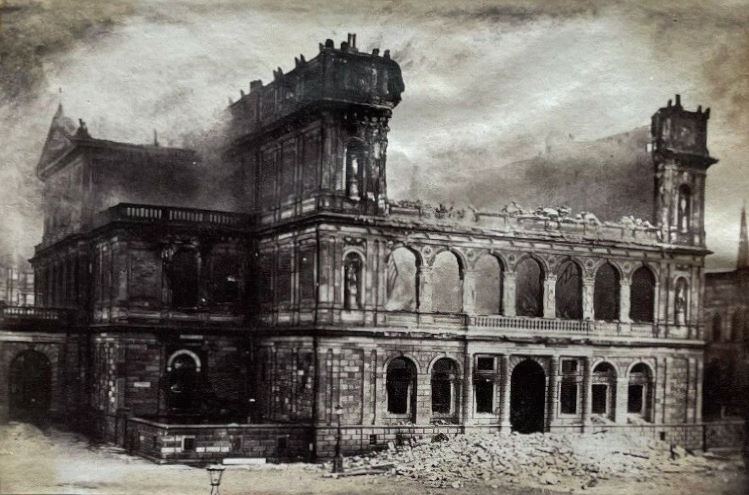1869 Brand des Hoftheaters - danach