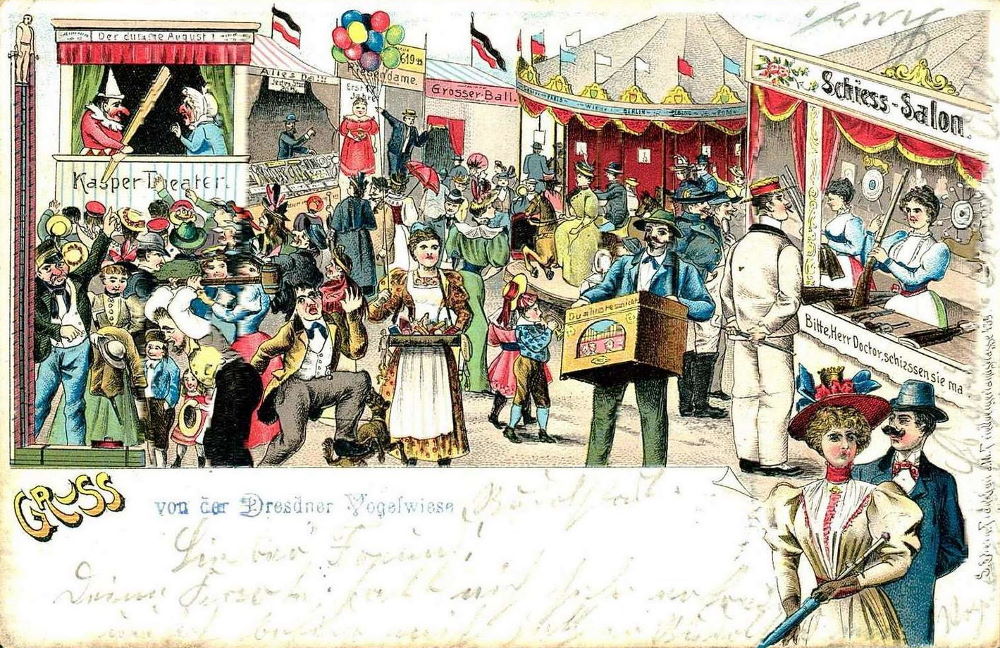 Gruß von der Vogelwiese - Karikatur