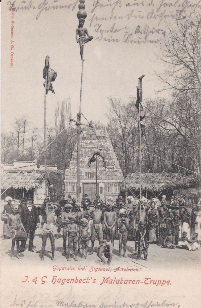Zoologischer Garten - Völkerschauen<br>1905 J. & G. Hagenbeck's Malabaren-Truppe