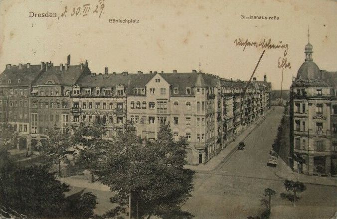 Bönischplatz 17 (Blumenstraße 37) / Bundschuhstraße (Gneisenaustraße)