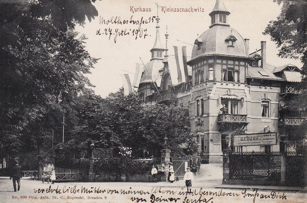 Kyawstraße 42 (-1926Pillnitzer Straße 42) / Wilhelm-Weitling-Straße (Carolastraße)