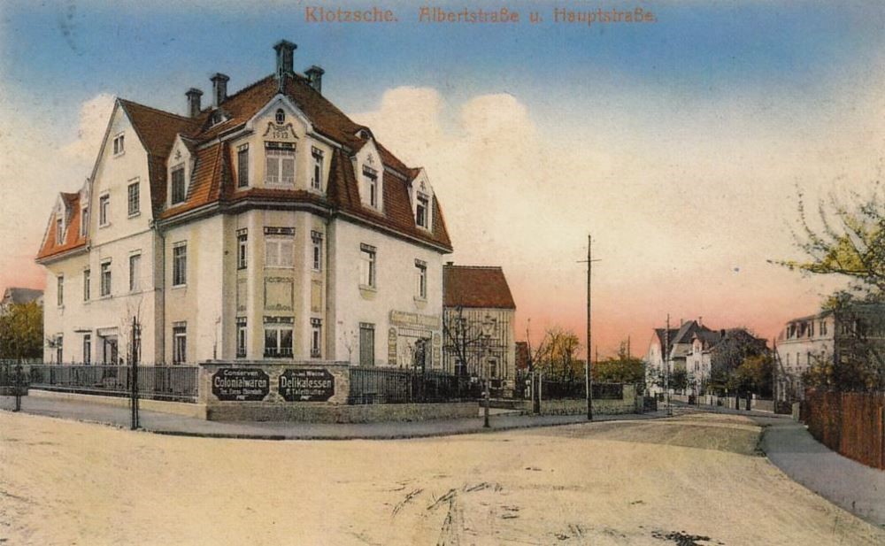 Klotzscher Hauptstraße 23 (Hauptstraße 23) / William-Shakespeare-Straße (Albertstraße)