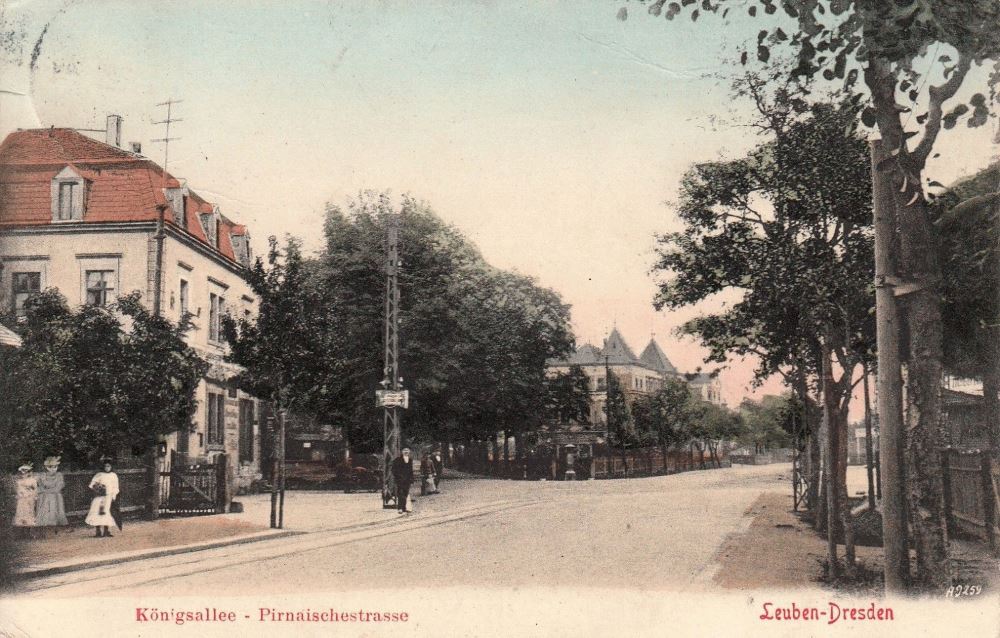 Pirnaer Landstraße 161 (Pirnaische Straße 31) / Rosenschulweg (Neue Straße)