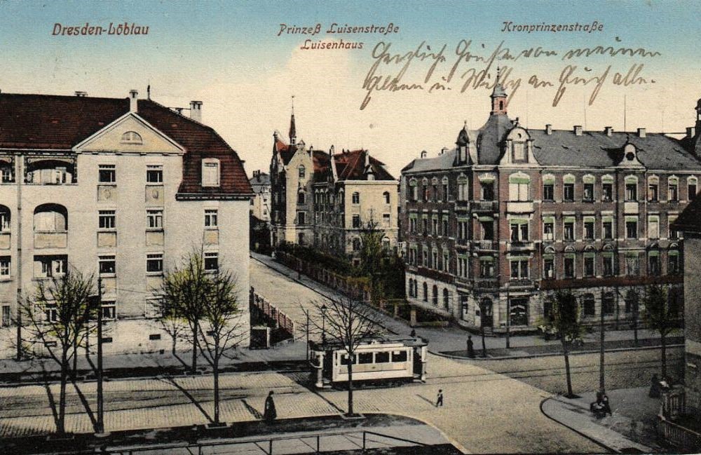 Rudolf-Renner-Straße 33 (Kronprinzenstraße 33) / Braunsdorfer Straße (Prinzeß Luisenstraße)