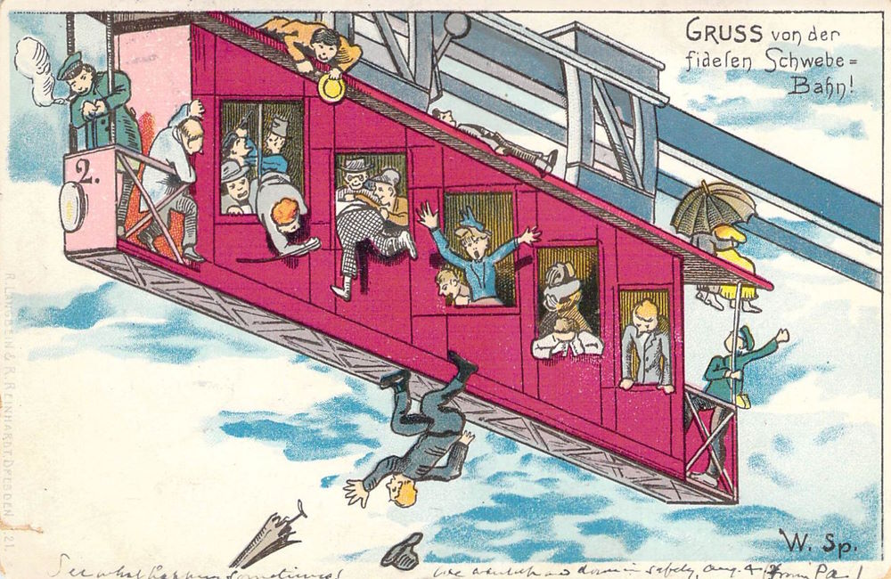 Schwebebahn - Karikaturen