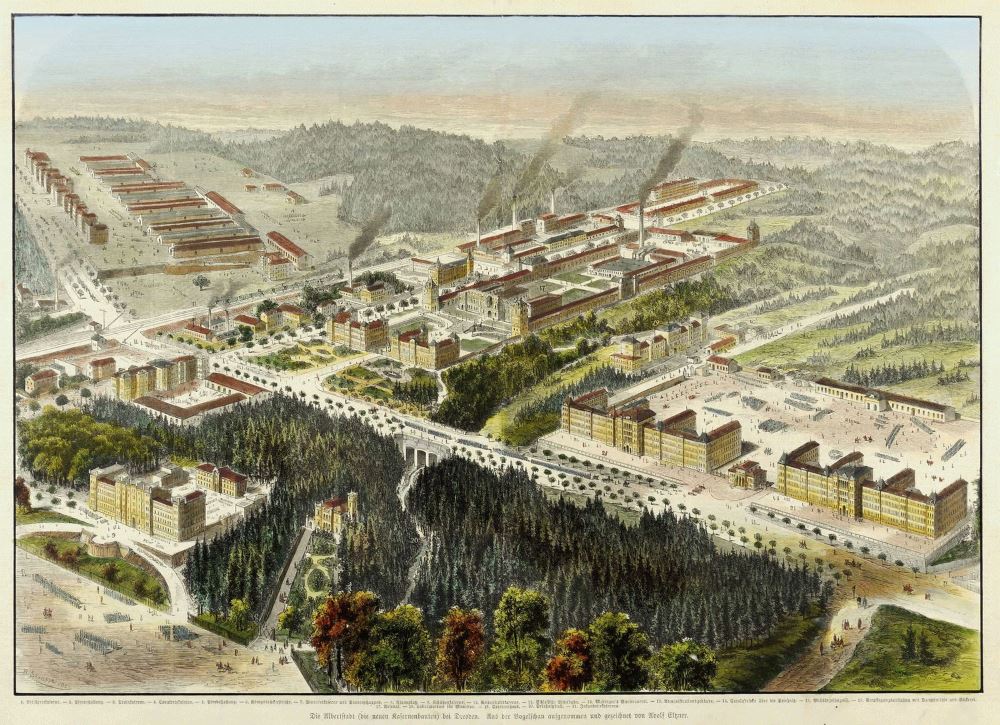 Luftbild - Albertstadt