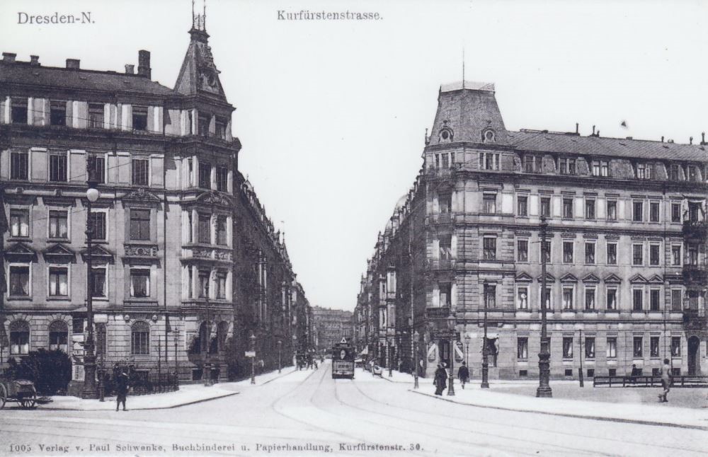 Hoyerswerdaer Straße 2 (Kurfürstenstraße 2) / Carusufer (Wasserstraße)