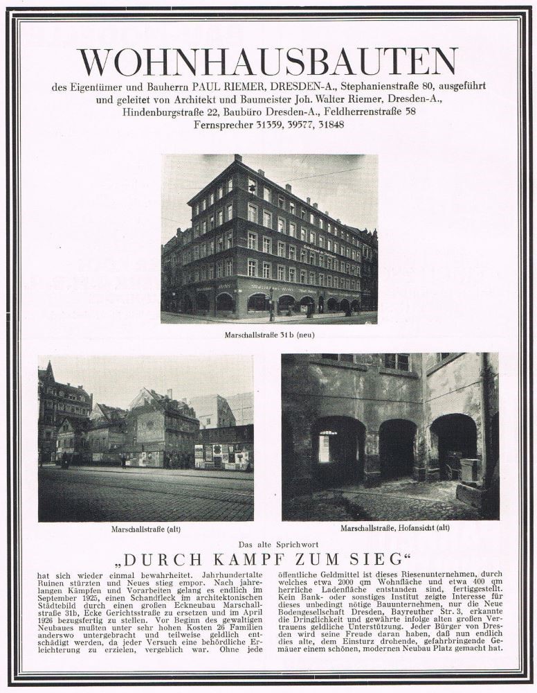 Marschallstraße 31b / Gerichtsstraße