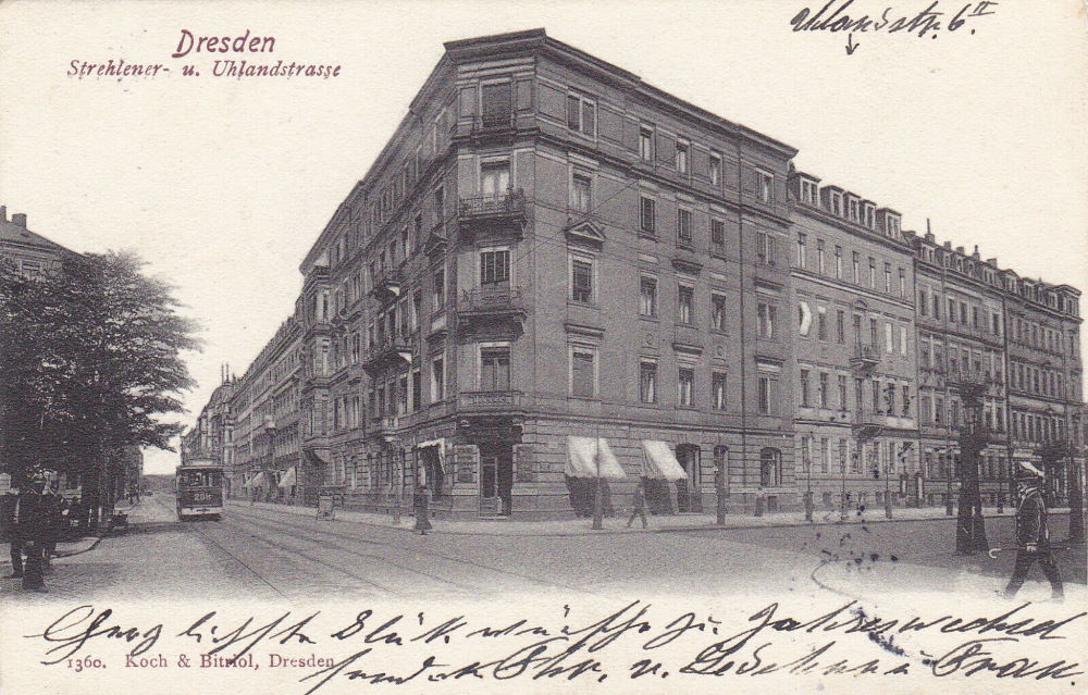Uhlandstraße 8 / Strehlener Straße