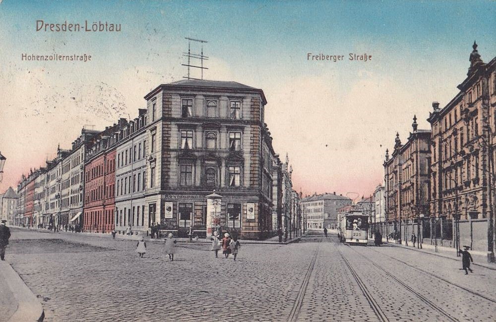 Freiberger Straße 93 (-1892 Freiberger Straße 43b) / Oederaner Straße (Hohenzollernstraße)